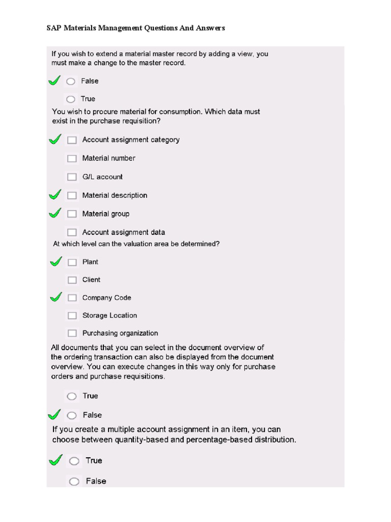 SAP MM Interview Questions Guide | PDF | Business