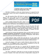 April15.2015 Bjustice Committee Endorses Passage of Bill Reforming The Immigration System