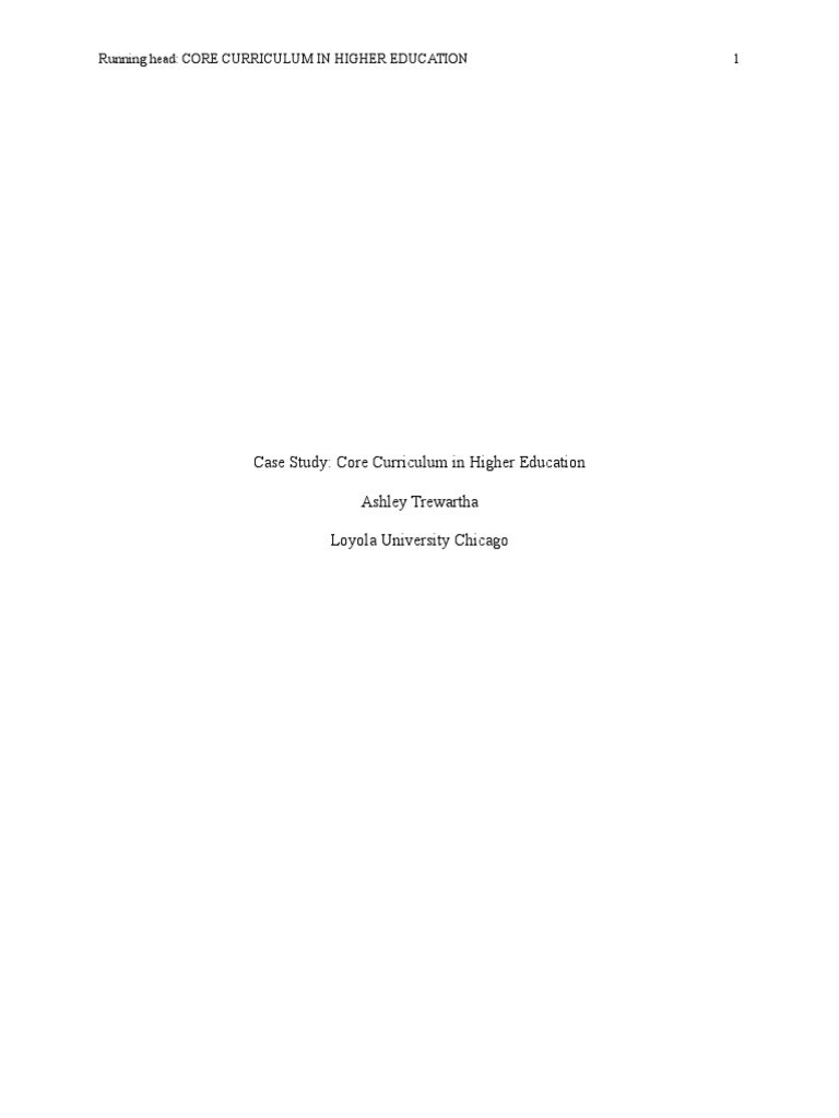 Core Curriculum in Higher Education | PDF | Curriculum | University Of ...