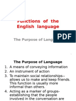 Functions of The English Language