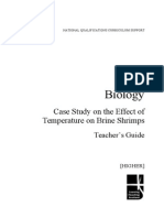 Biology: Case Study On The Effect of Temperature On Brine Shrimps