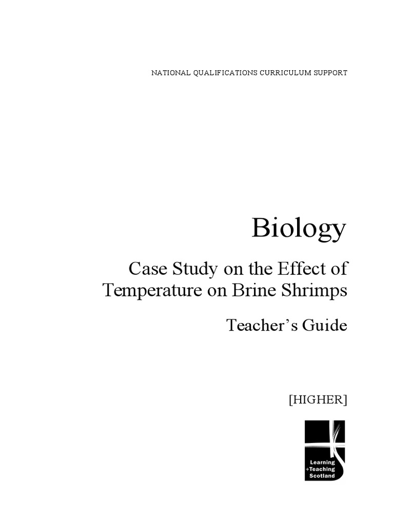 Biology: Case Study On The Effect of Temperature On Brine Shrimps | PDF ...