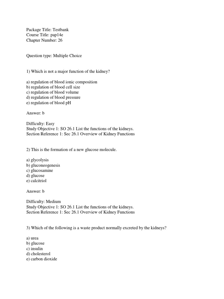 Wiley Edition 13 ch26 | PDF | Angiotensin | Kidney