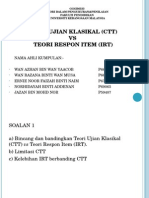 Teori Ujian Klasikal CTT Vs Teori Respon Item