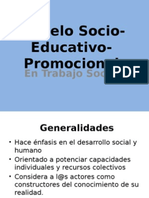 Modelo Socioeducativo Grupo | PDF | Trabajo Social | Sociedad