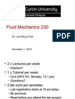 Fluid Mechanics 230: Dr. Law Ming Chiat