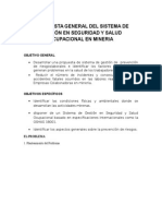 Propuesta General Del Sistema de Gestión en Seguridad Y Salud Ocupacional en Mineria