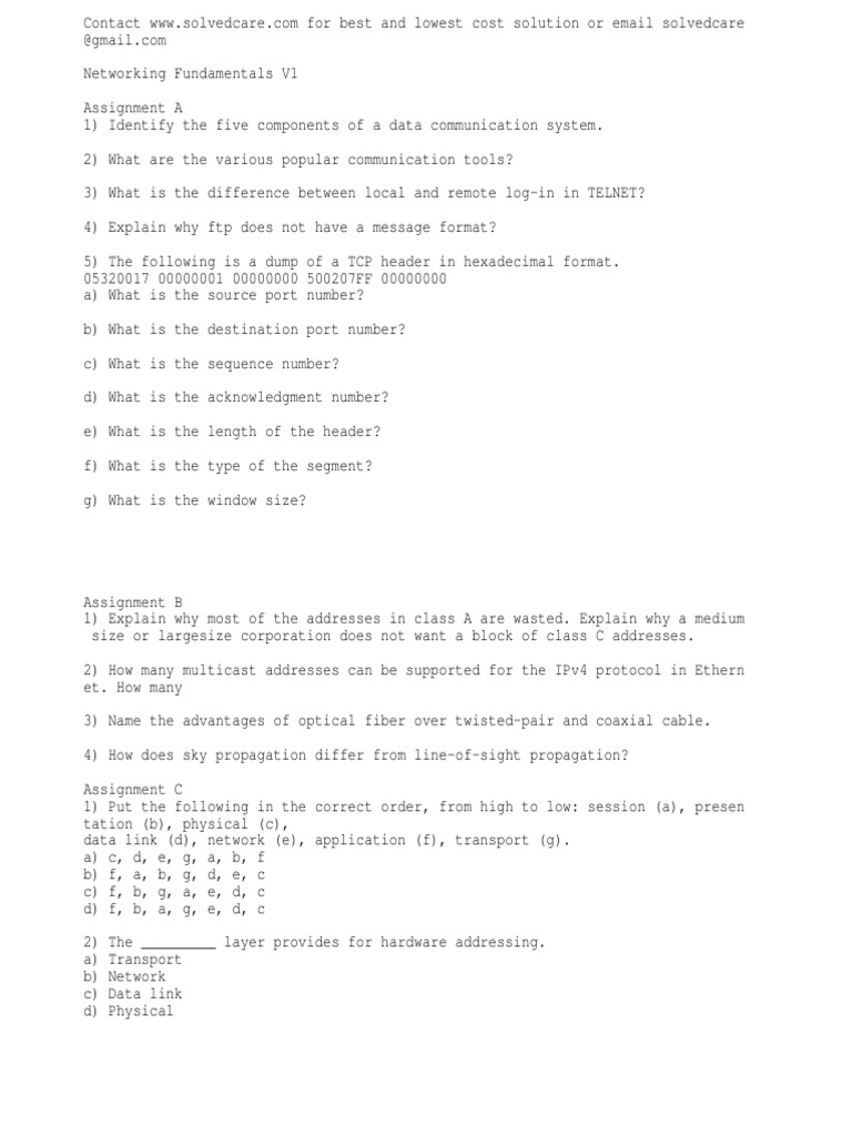 Networking Fundamentals V1 PDF Routing Computer Network