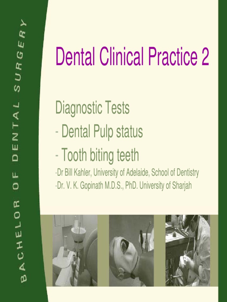 Diagnostic Tests in dentistry Medical Diagnosis Dentistry