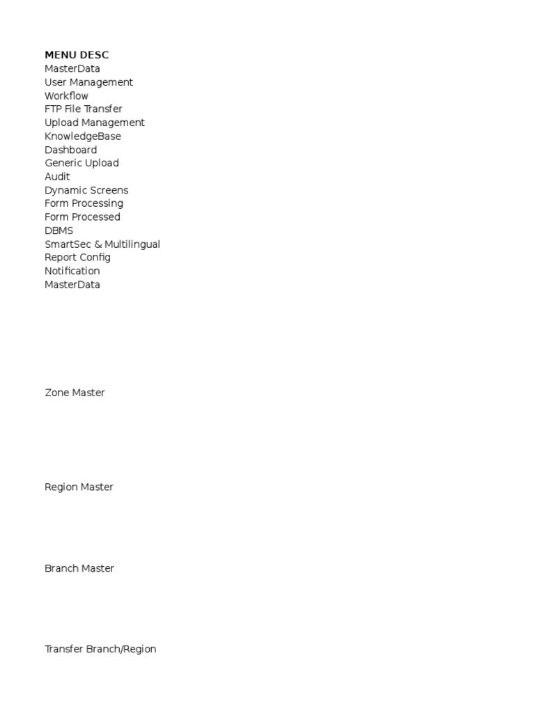 Comprehensive Menu Configuration Guide | PDF | System Software ...