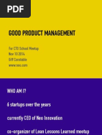 What Is Good Product Management