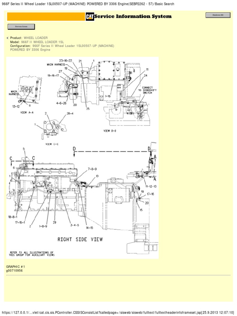 966f Series II Wheel Loader 1sl00507-Up (Machine) Powered by 3306 Engine  Wiring Gp-Engine