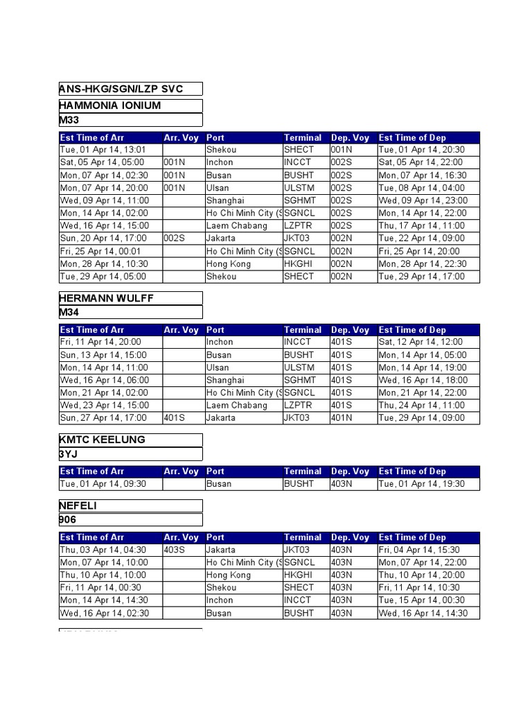 Schedules MCC PDF Ho Chi Minh City Nature