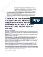 Essentials of Valid Adoption & Its Effects