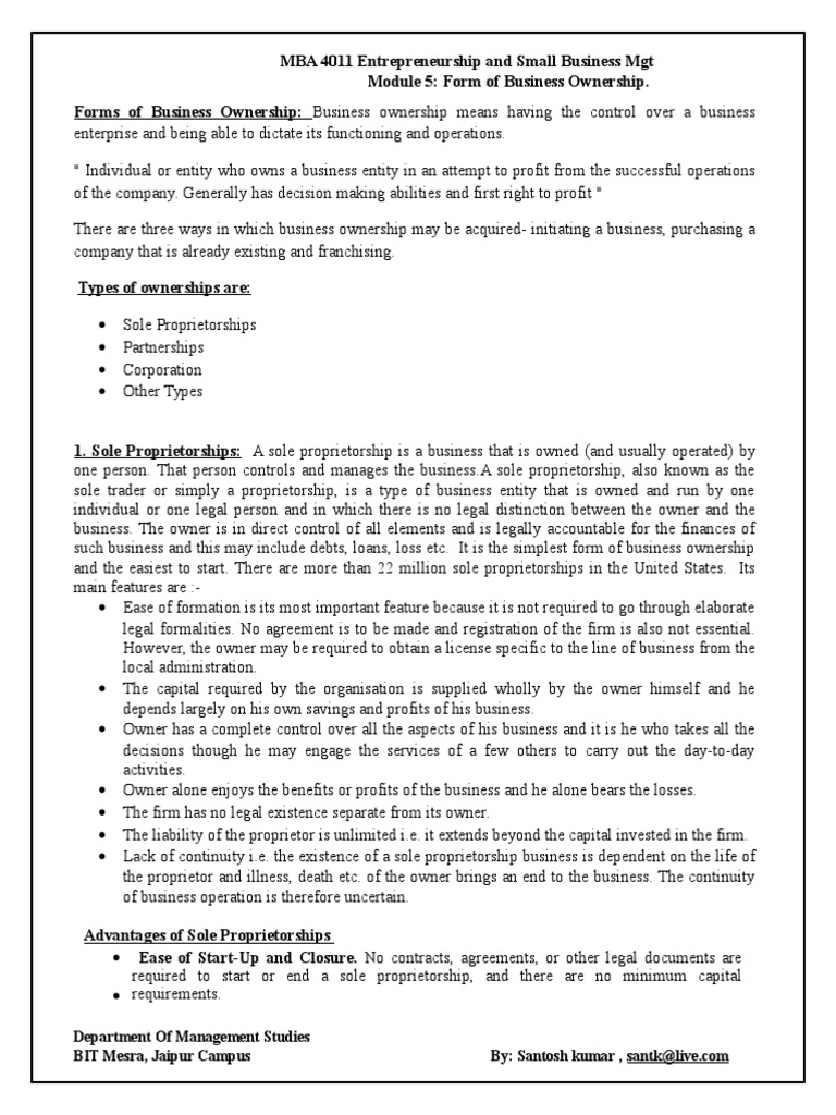 Forms of Ownership PDF Limited Liability Partnership Law