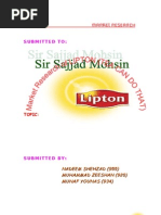 Download lipton tea survey by NadeemOptimist SN26193642 doc pdf