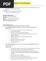 Estimator Recruitment Sample CV