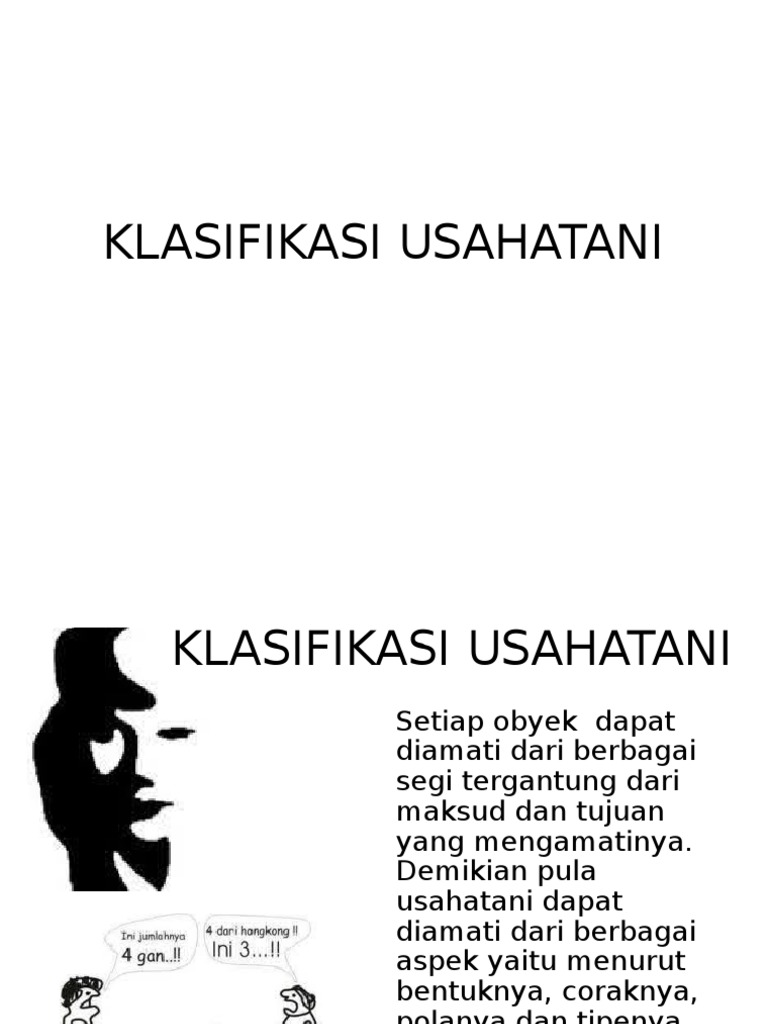 3 Klasifikasi Usaha Tani