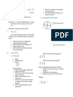 B. Development of The Lesson:: April 6, 2015 Monday I. Topic: Subtopic