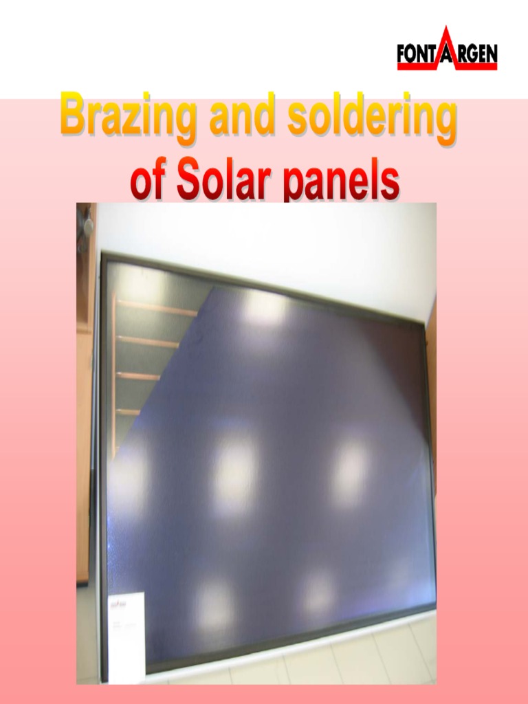 Brazing & Soldering of Solar Panels | PDF | Technology & Engineering