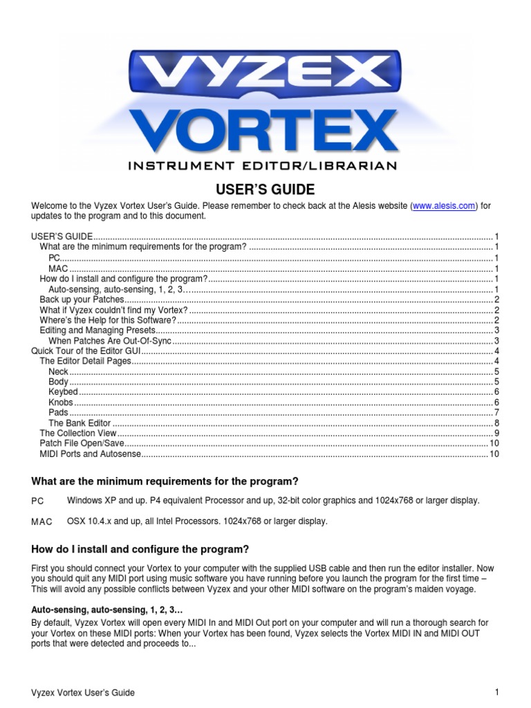 Vyzex Vortex User's Guide | PDF | Device Driver | Microsoft Windows