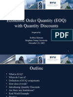 EOQ With Quantity Discounts