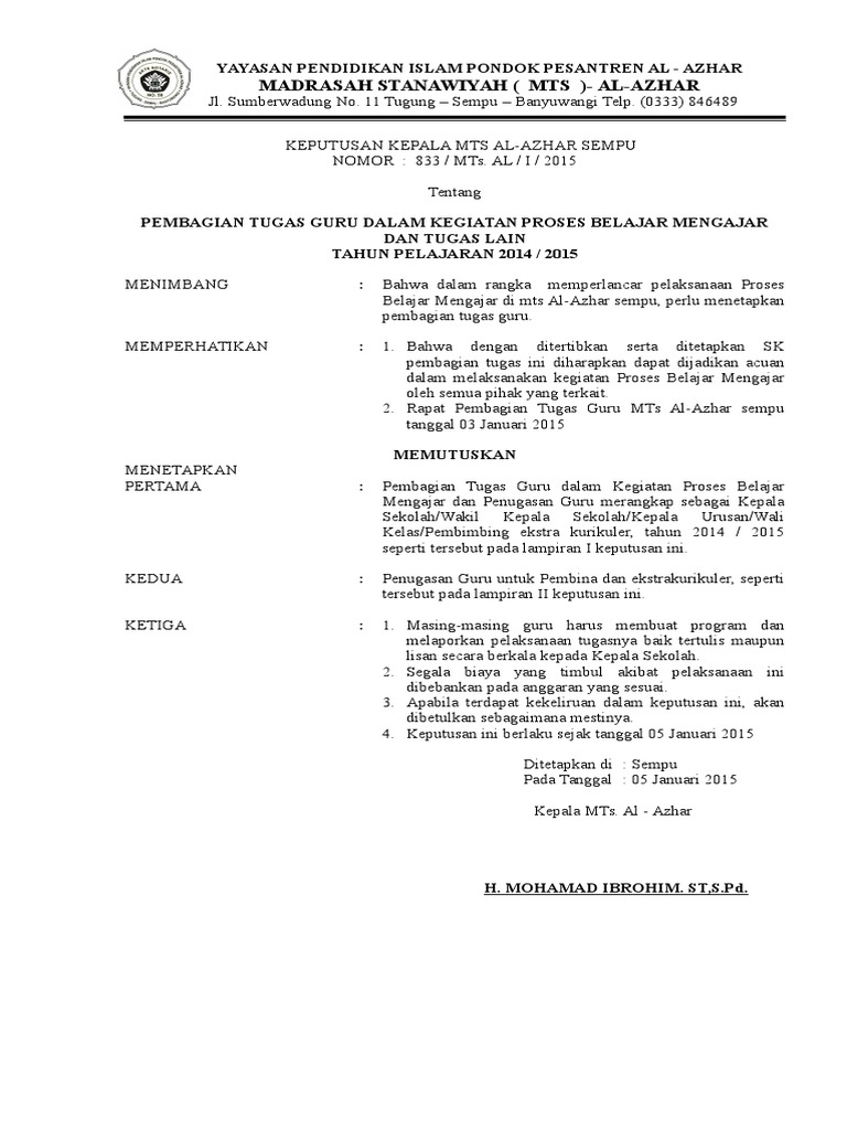 Profil Sekolah Mts Al Azhar Sempu : Pesantren Al Azhar Banyuwangi Pesantren Laduni Layanan Digital Untuk Negeri - Sikap teladan siswa di sekolah :