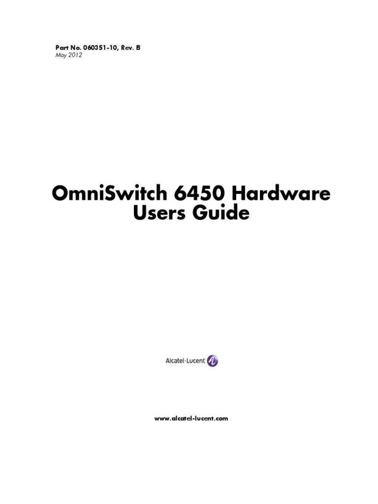 OS6450 AOS 6.6.3 R01 Hardware Guide | PDF | Command Line Interface ...