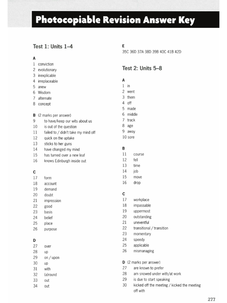 Destination C1 C2 Answer Key PDF