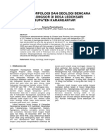 Analisis Morfologi Dan Geologi Bencana Tanah Longsor Di Desa Ledoksari Kabupaten Karanganyar