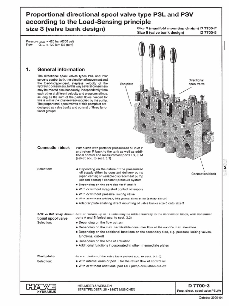 Hydraulic Control Valve | PDF