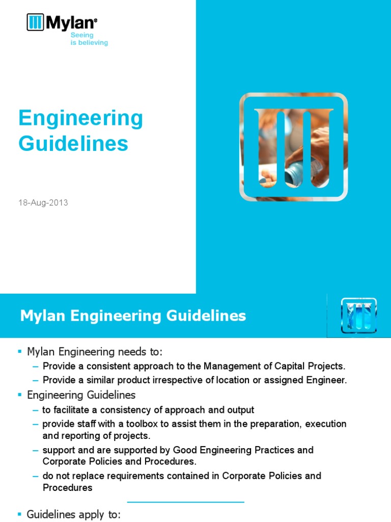 Mylan Capital Project Engineering Guidelines | PDF | Business | Economies