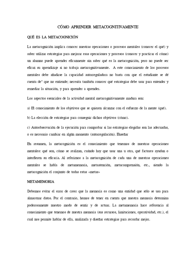 Reporte De Lectura Metacognitivamente.docx Memoria