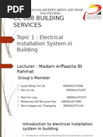 Topic 1 Electrical Installation System in Building