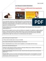 Career Research Guide Worksheet