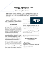 Determinación de La Constante de Planck Efecto Fotoeléctrico