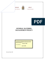 Senate's General Materiel Management Policy