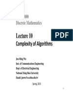 Lecture 10-Fffcomplexity of Algorithms