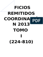 Oficios remitidos coordinación 2013 Tomo I (224-810