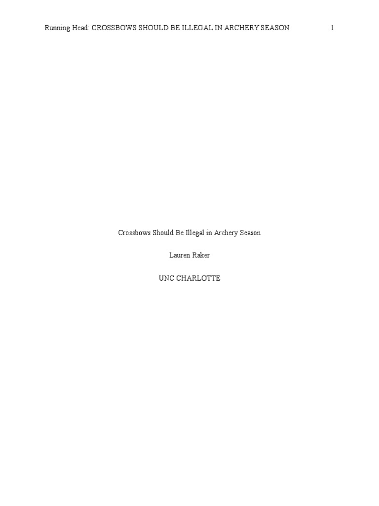 Uwrt 1102 Inquiry Paper Final Draft | PDF | Archery | Bow And Arrow