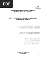 ATPS-Fundamentos Sociologicos Da Educacao
