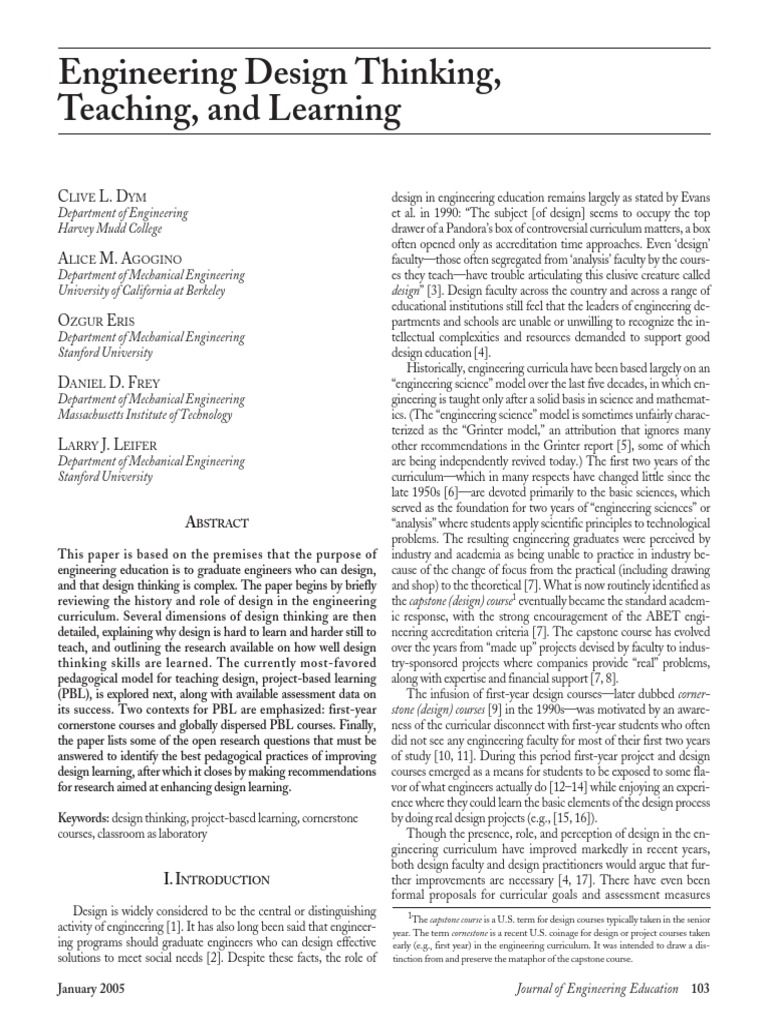Engineering Design Thinking Teachingandlearning | PDF | Design ...