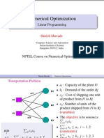 Numerical Optimization Linear Programming (NLP