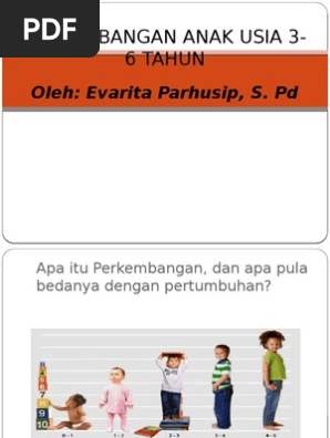 Perkembangan Anak Usia 3 6 Tahun Sibolga Pdf