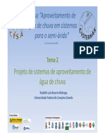 Projeto de Sistemas de Aproveitamento de Agua de Chuva - Rodolfo Luiz Bezerra Nobrega