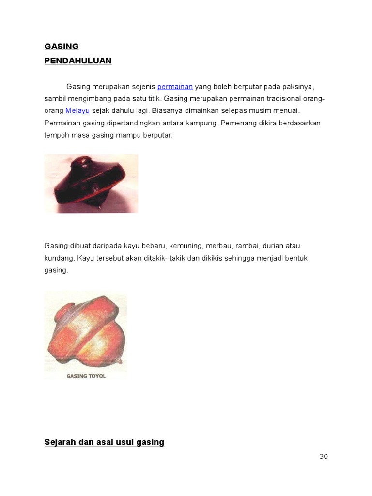 Sejarah Dan Asal Usul Gasing | PDF