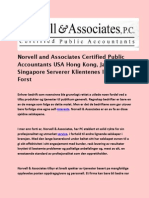 Norvell and Associates Certified Public Accountants USA Hong Kong, Jakarta, Singapore Serverer Klientenes Interesser Forst