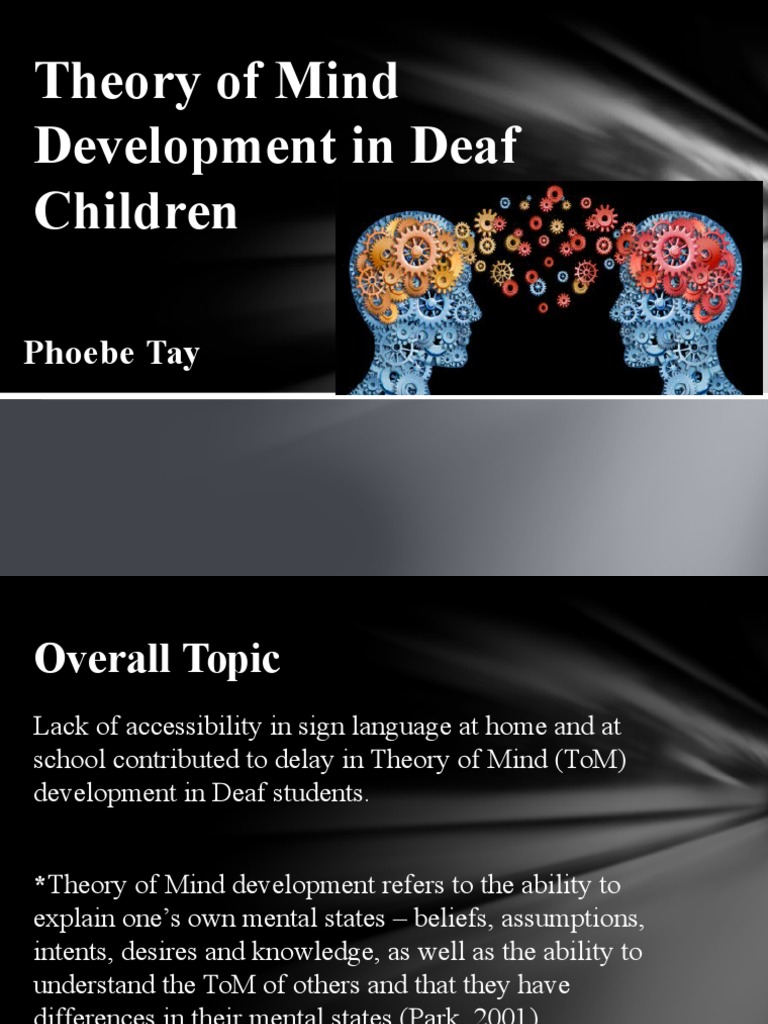 Theory of Mind Development in Deaf Children | PDF | Theory Of Mind ...