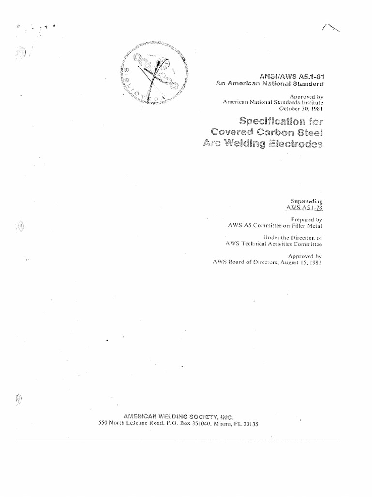 Ansi Awsa5.1 01 | PDF