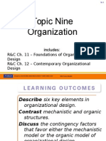 Topic Nine Organization: Includes